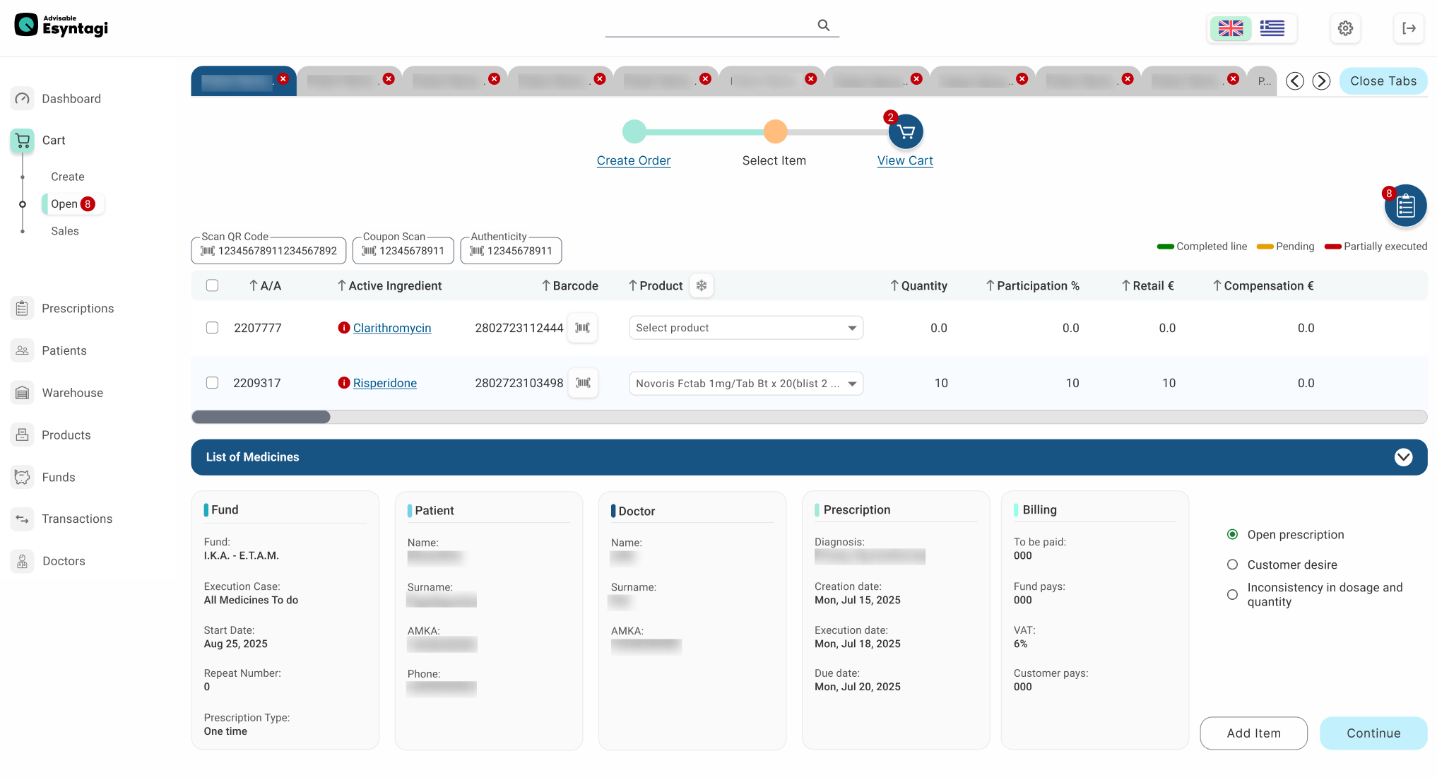 eSyntagi pharmacy workflow