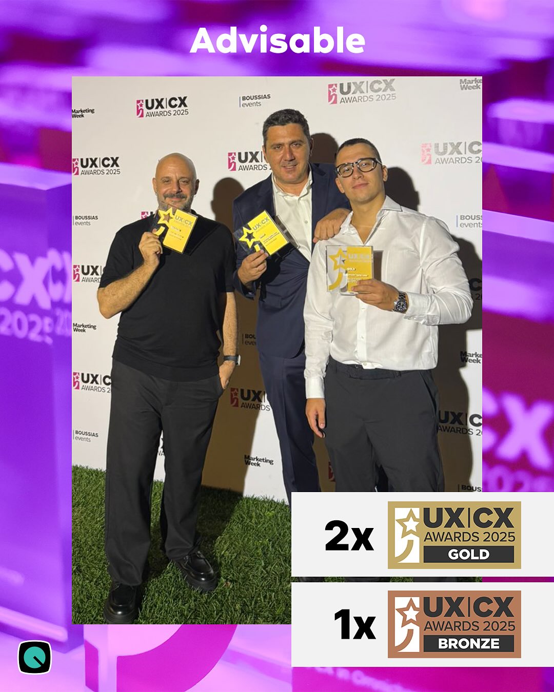 2x Gold & 1x Bronze στα UX/CX Awards 2025!